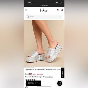 Lulus Jaelle Silver Braided Platform